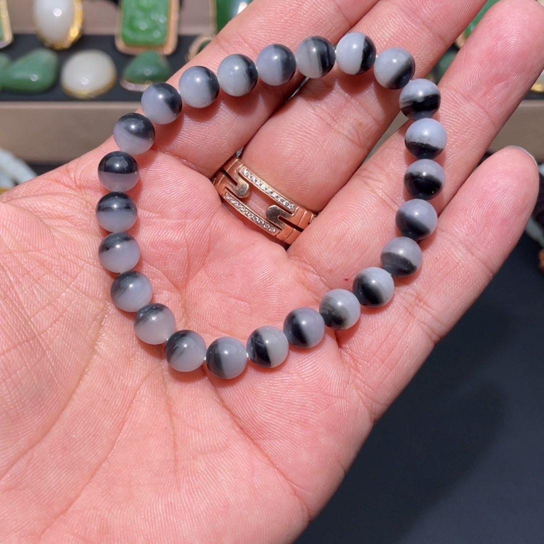 和田玉手链未镶嵌猫*君