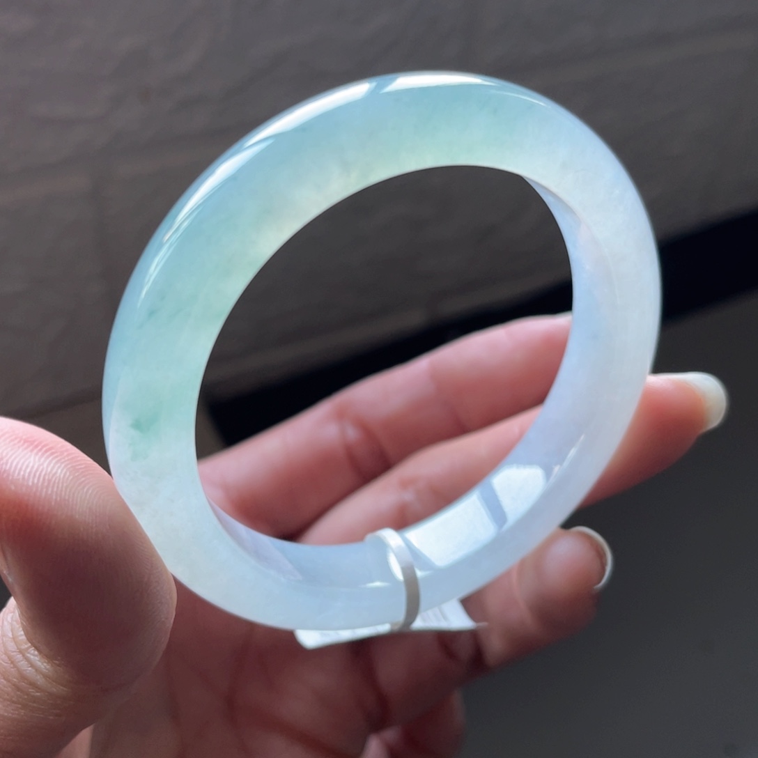 翡翠手镯未镶嵌ฅ****54圈三天鉴赏期