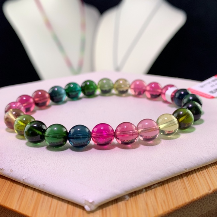 双色碧玺手链未镶嵌