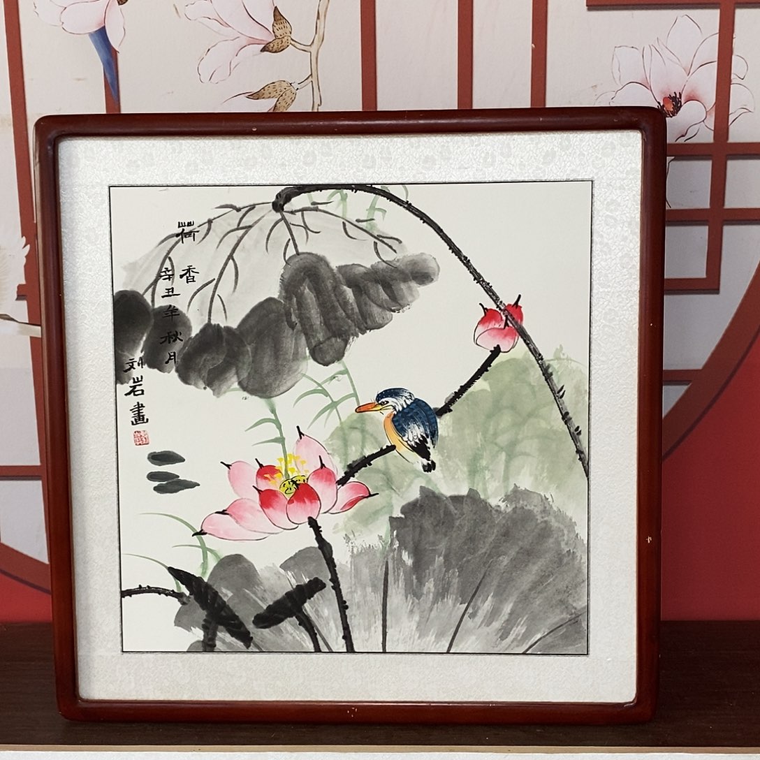 国画外径尺寸62✖️62厘米带框包邮