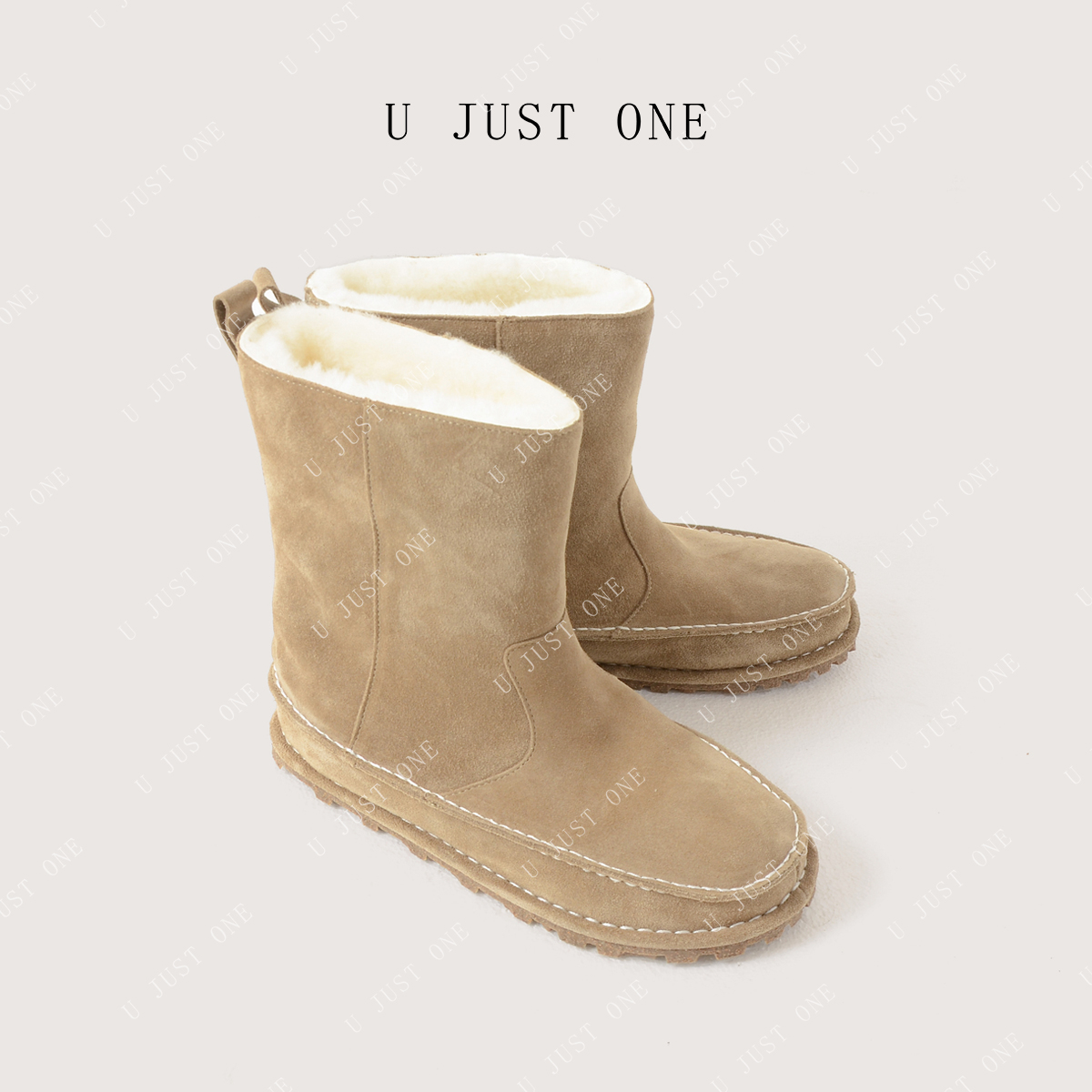 【U JUST ONE】高筒加厚时尚雪地靴冬季时尚雪地靴UJ00054