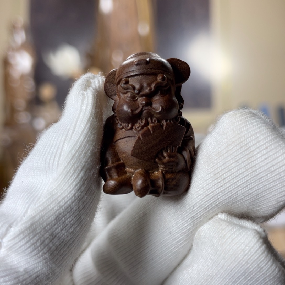 檀香木吊坠陈**海老山檀香老料横纹钟馗