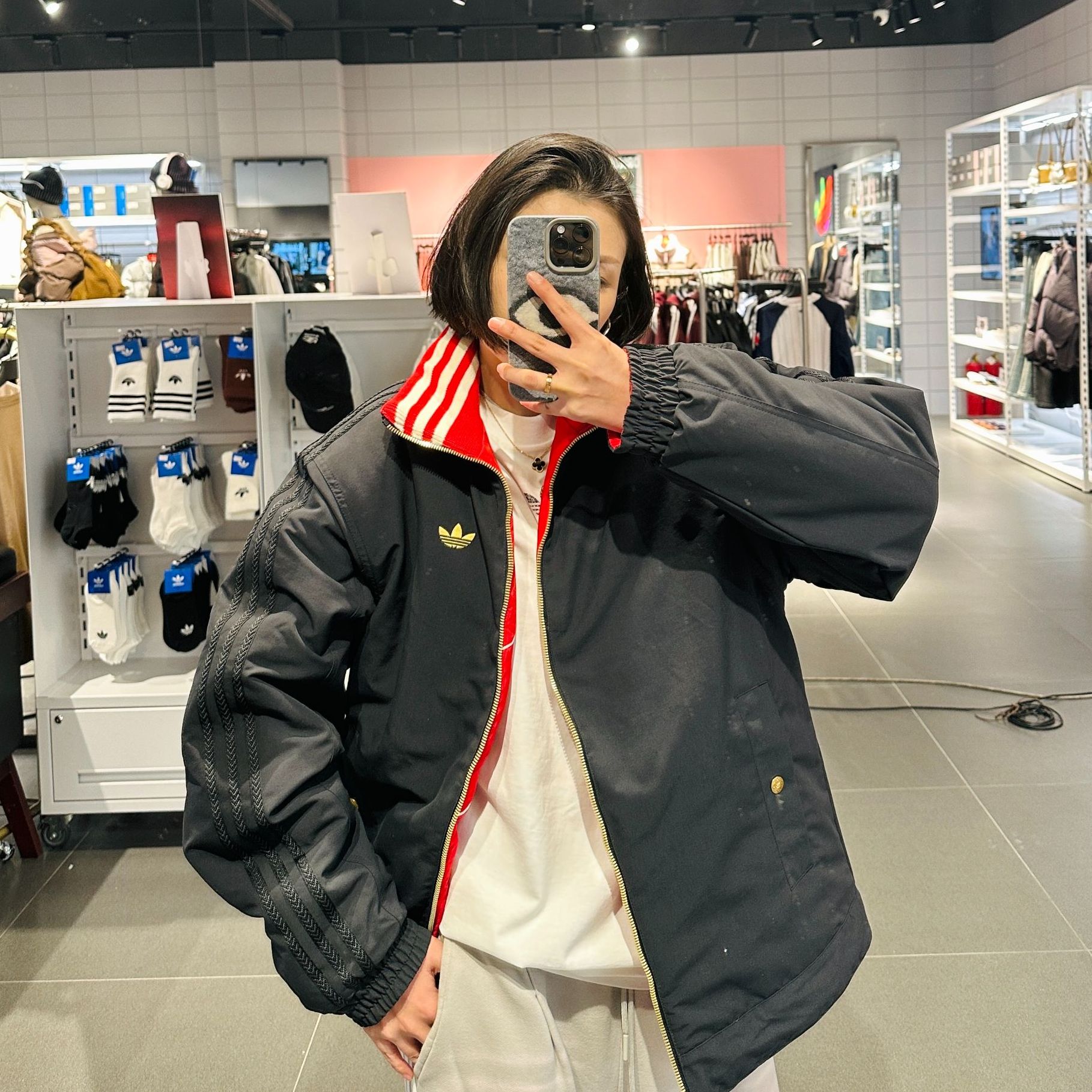 adidas/阿迪达斯JACKET PADDED 新年款保暖双面穿运动棉服KT0639
