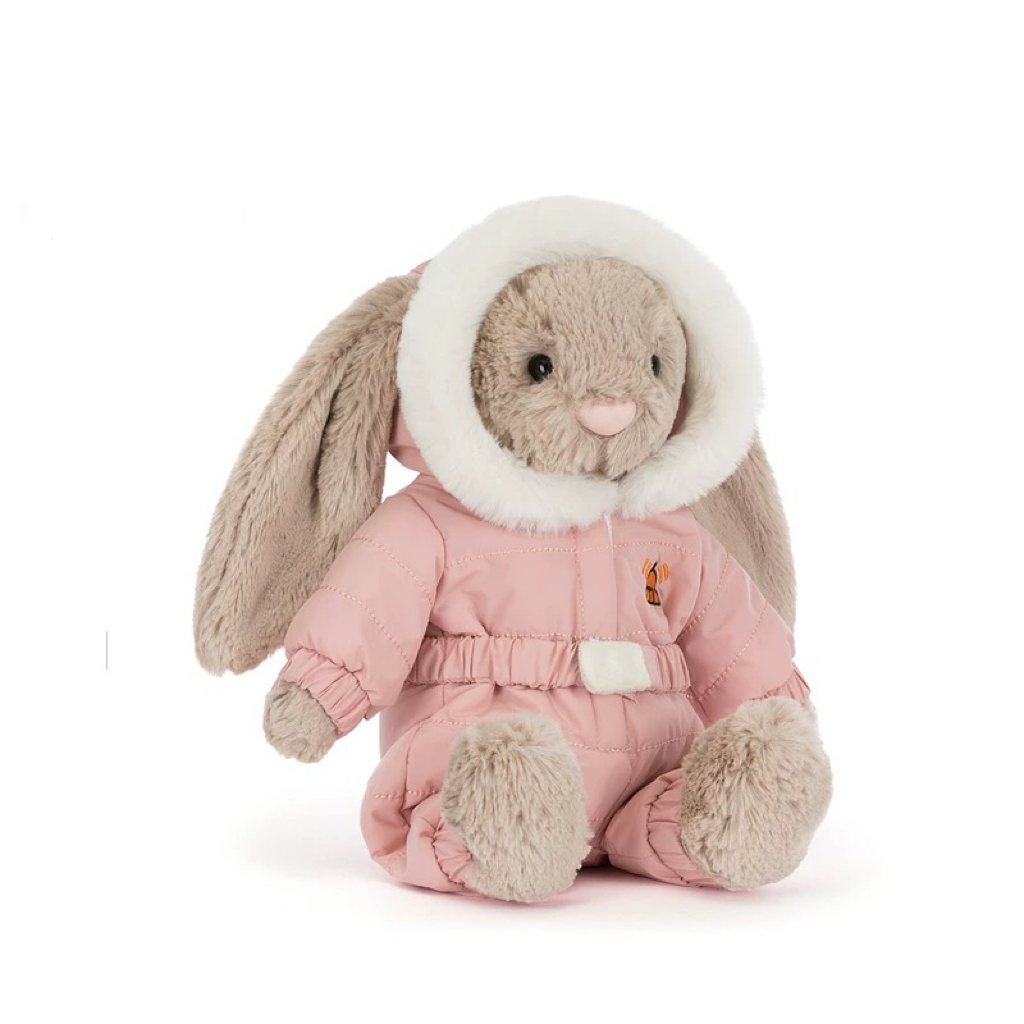 害羞邦尼兔滑雪装毛绒玩具可爱公仔娃娃圣诞礼物圣诞新品送礼