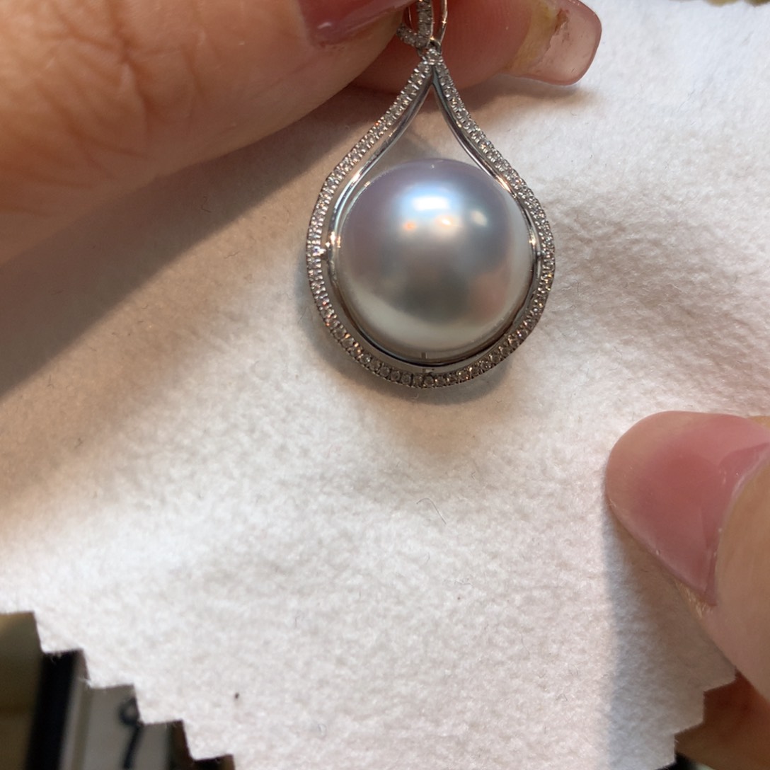 海水珍珠颈饰14K金镶嵌