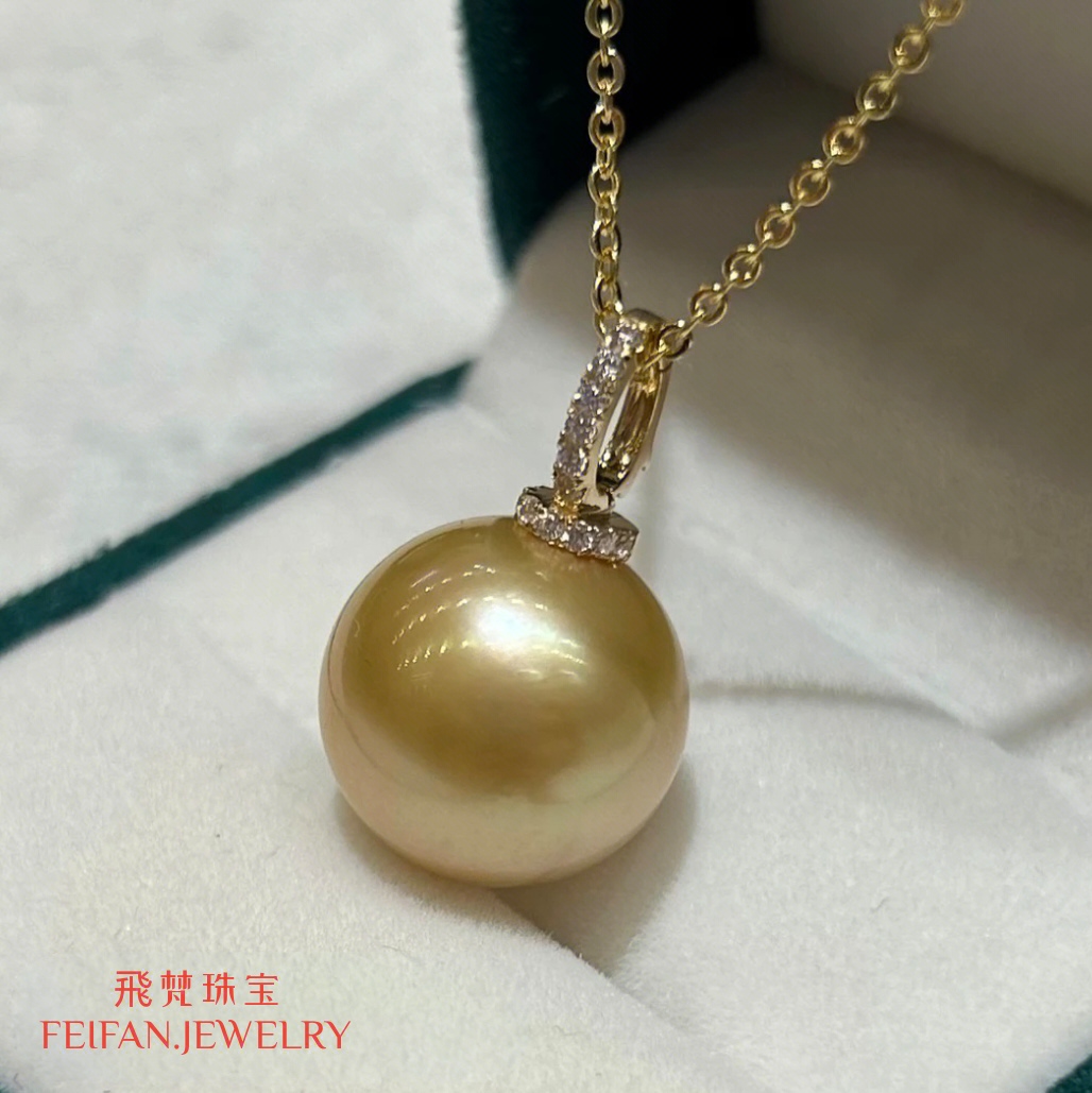 链子925银 【飛梵匠造•优选】12-13mm金色豪镶款（18）奶嘴扣吊坠0012