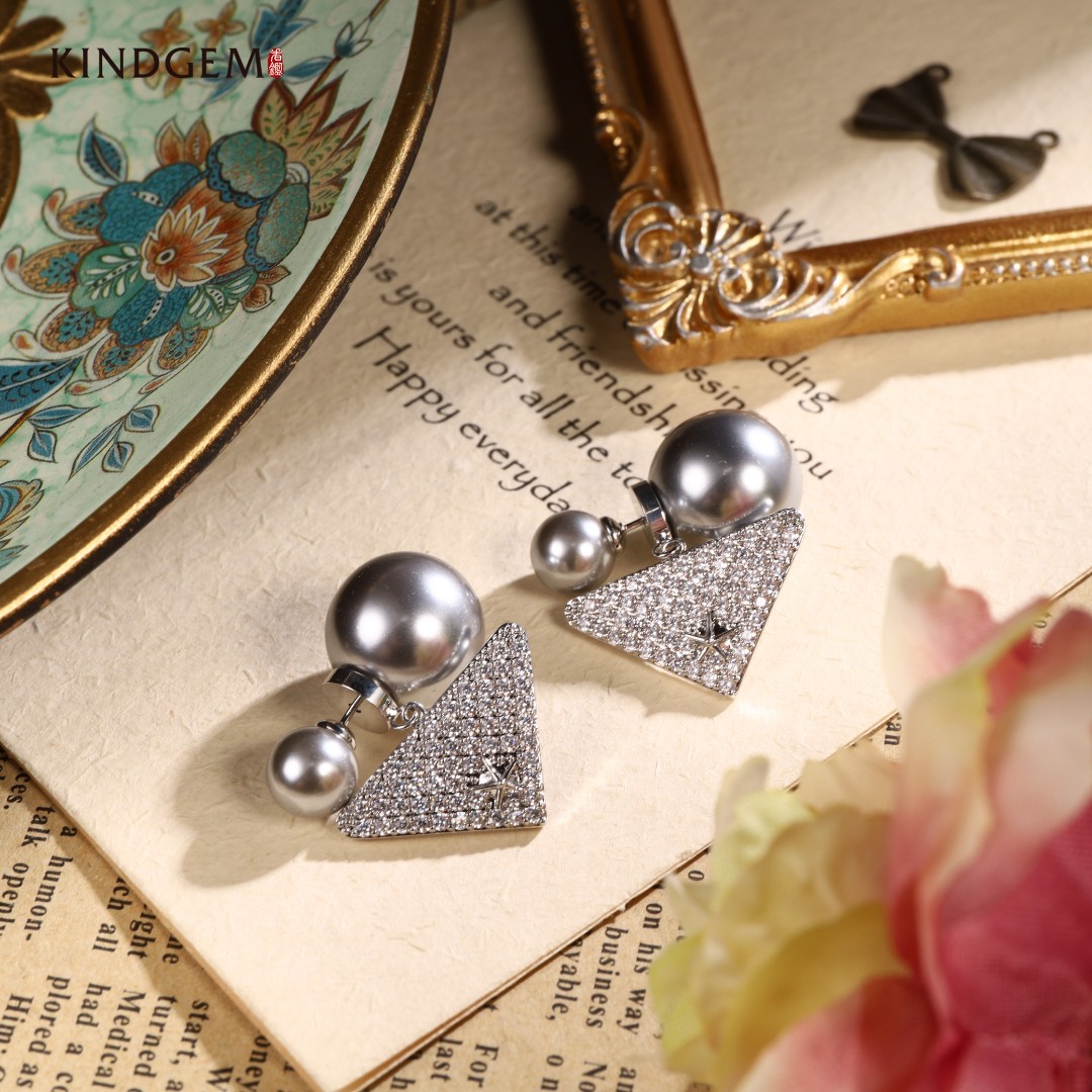 铜合金仿珍珠耳饰 【RUCHINE】美·精致珠珠耳环 AV114XIPC-28109