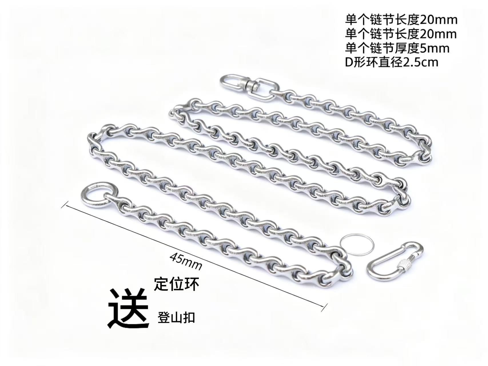 304不锈钢龙骨链手防咬中大型犬牵引绳