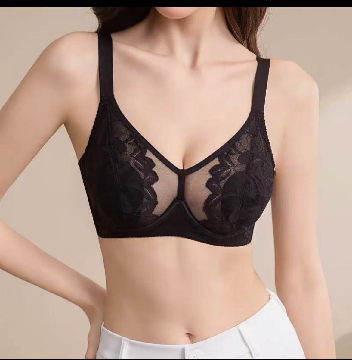 1665大码软钢圈内衣聚拢调整型超薄文胸