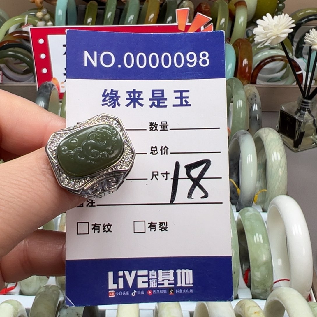 和田玉未镶嵌戒指