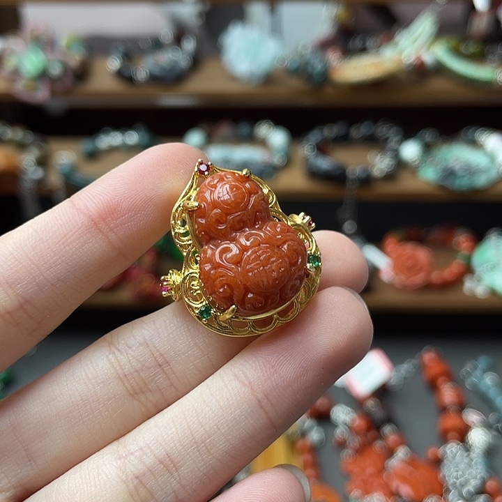 翡翠未镶嵌戒指饰品