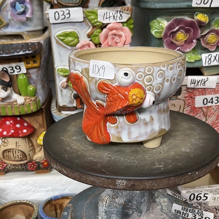 粗陶材质多肉花盆