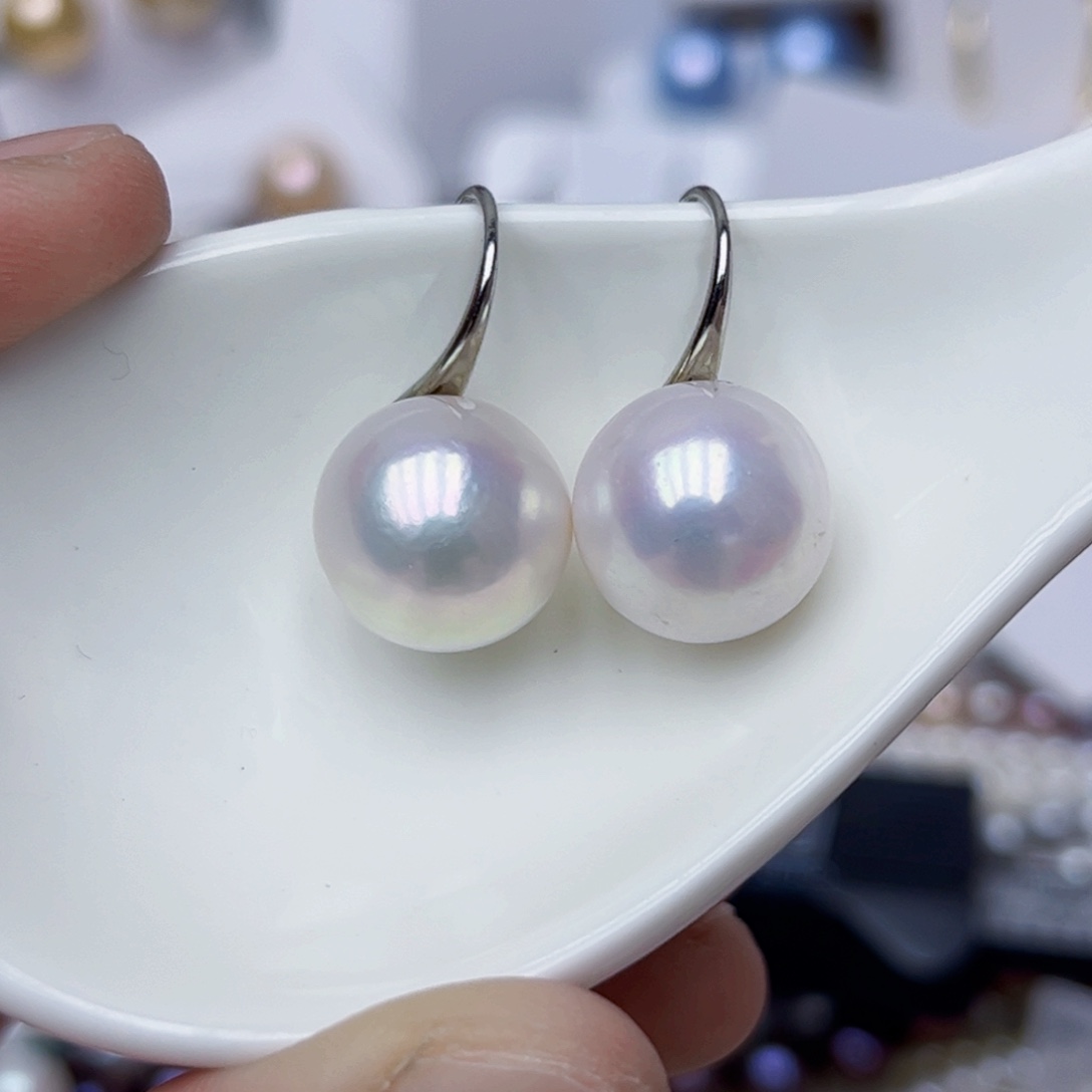 淡水珍珠耳饰银S925镶嵌