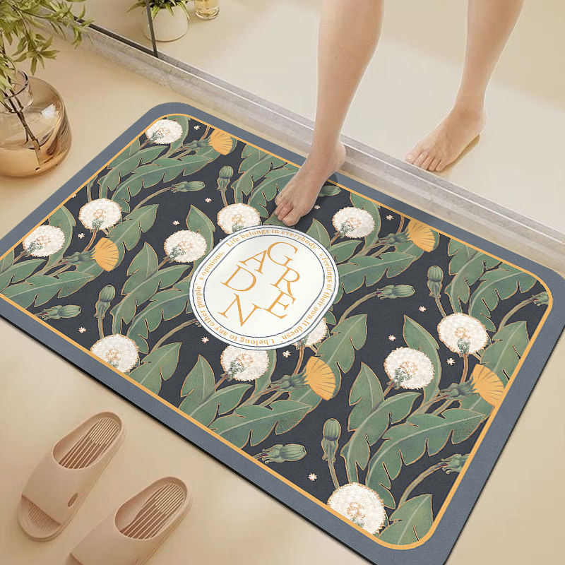 真防滑(G194)80*120cm硅胶垫浴室厨房入户床边隔热秒吸速干