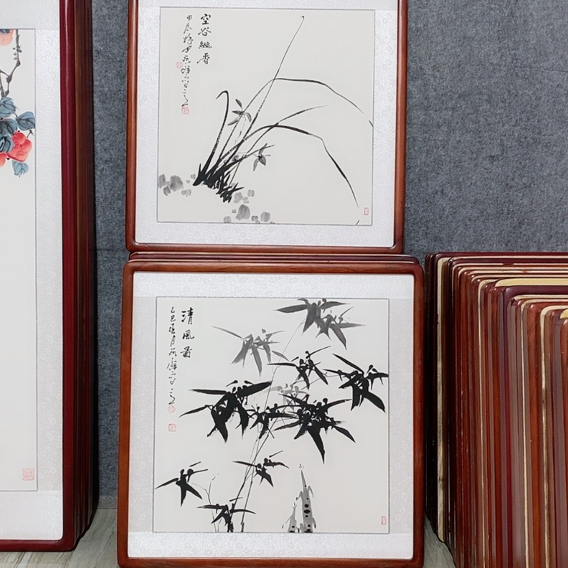 【闪购商品】国画书画作品带框65×65厘米