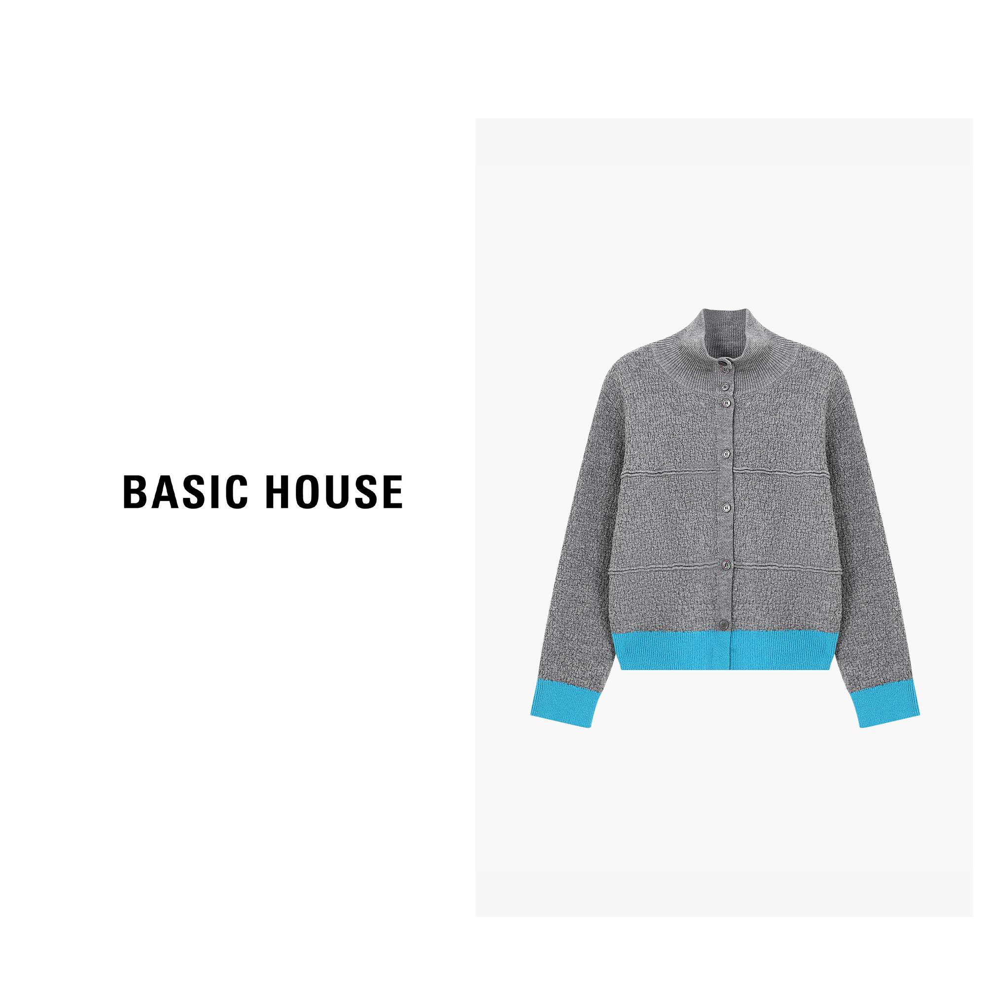 Basic House/百家好运动针织短款时尚休闲女士毛衣-B0625B5TFQ2