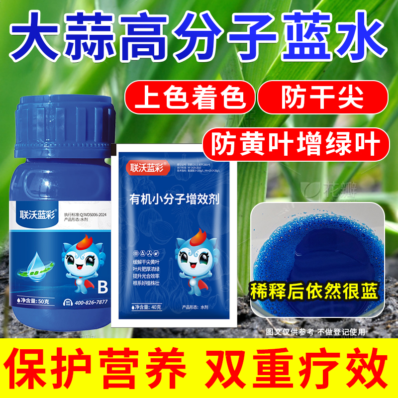 厂家直销大葱大蒜干尖黄叶克星黄叶变绿叶专用叶面肥蓝菌剂增产