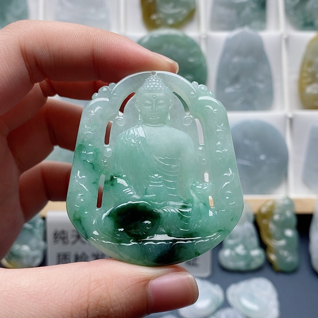 翡翠未镶嵌吊坠(不含链)阿弥陀佛