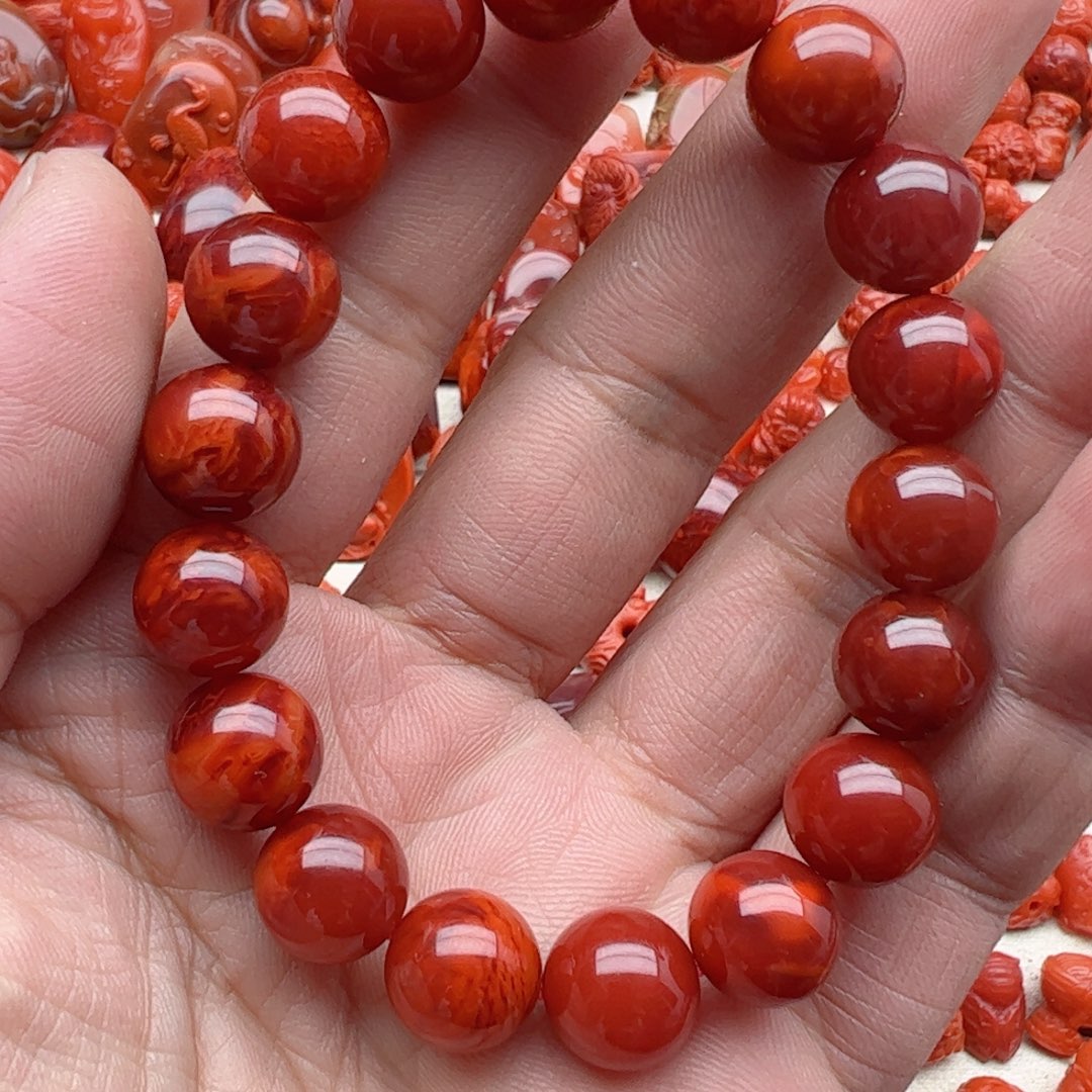 南红玛瑙配饰未镶嵌