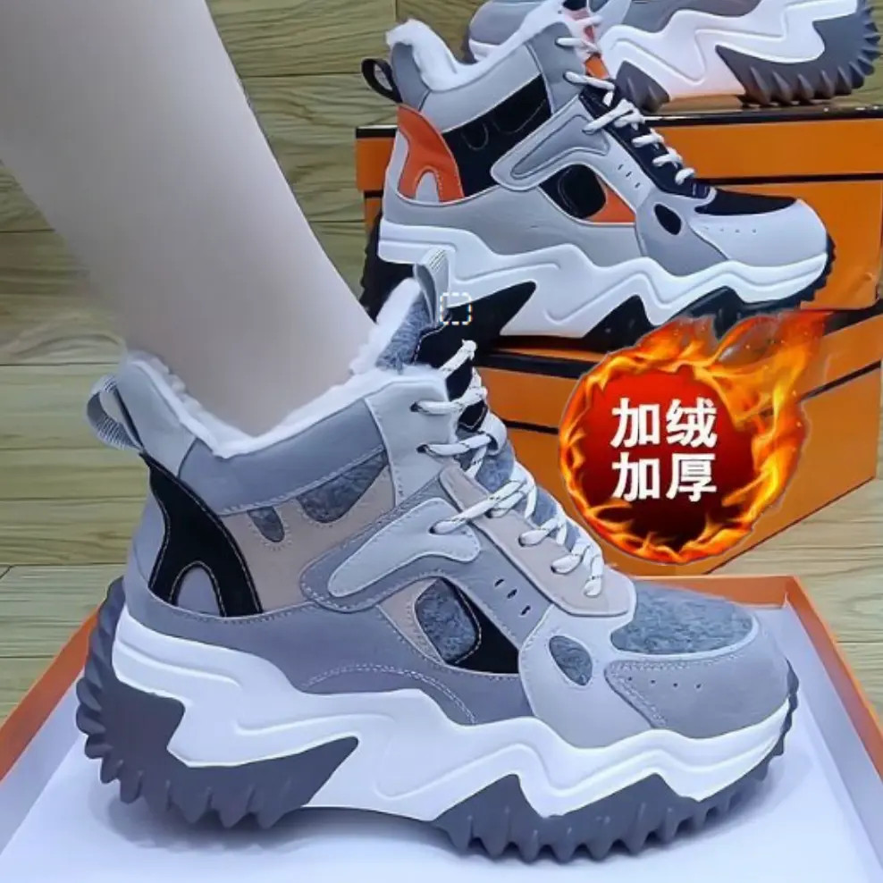 女棉鞋爆款加绒加厚2025年冬季休闲运动保暖防滑大棉鞋雪地靴女鞋