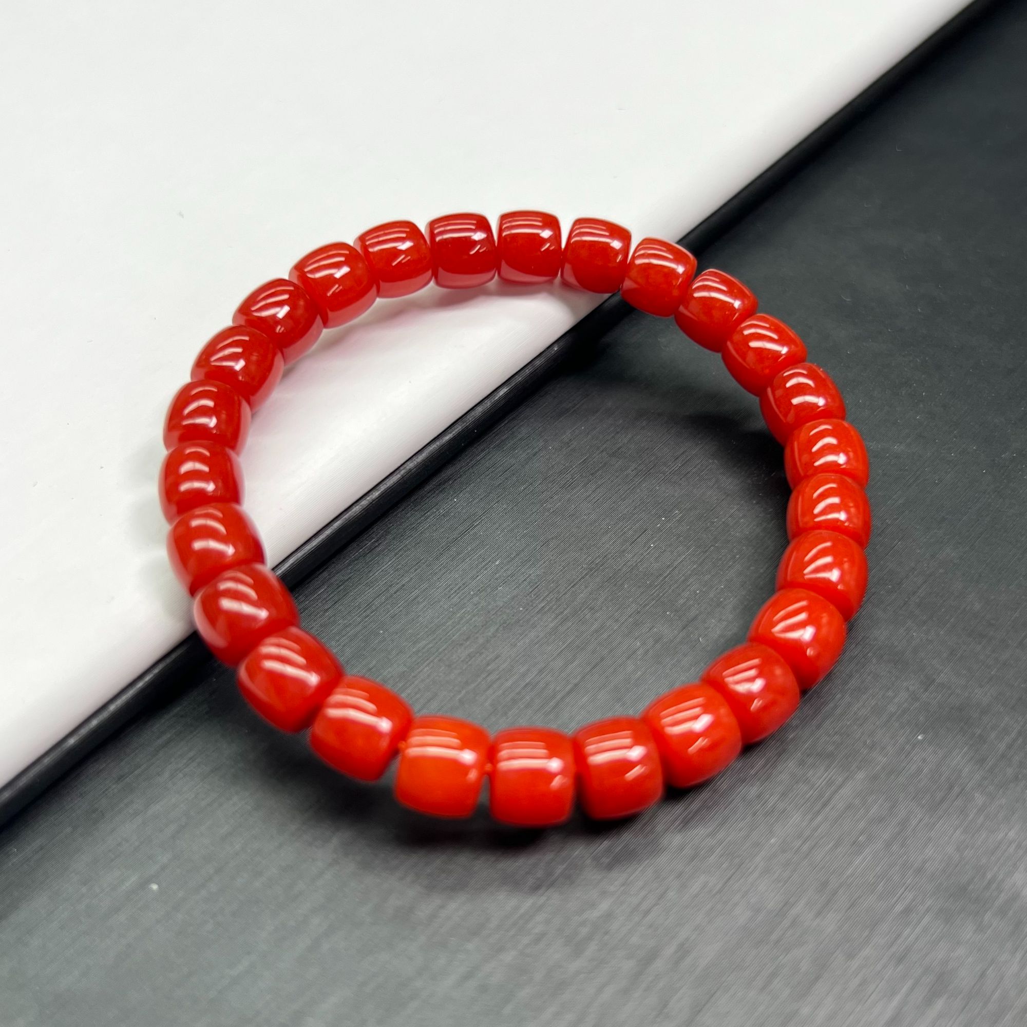 A246柿红直切8mm手串百搭