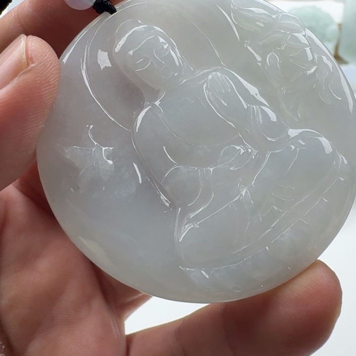 翡翠未镶嵌颈饰天然缅甸A货翡翠