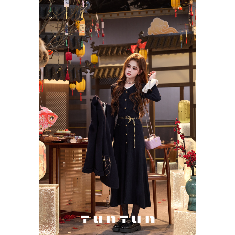 1月11号上新【月光华尔兹 深夜蓝】连衣裙