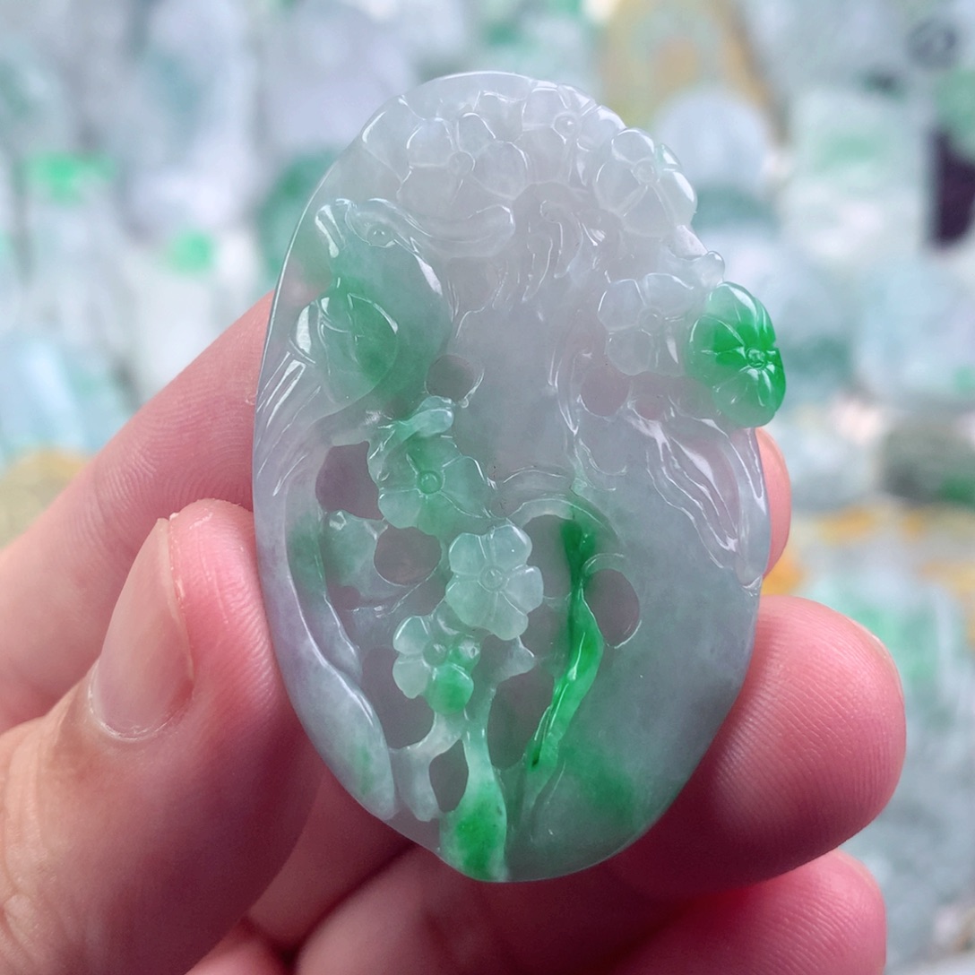 翡翠未镶嵌吊坠(不含链)