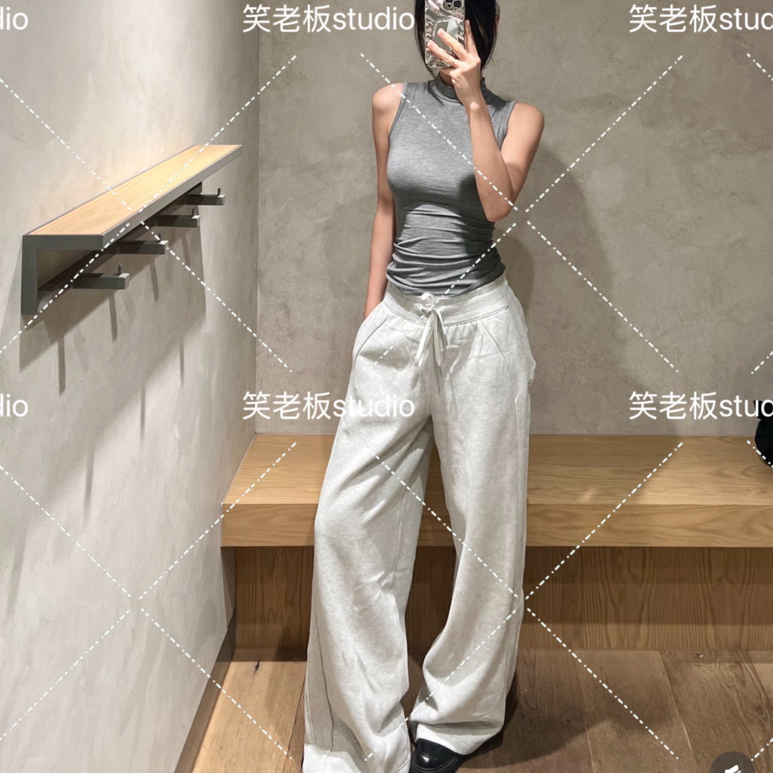 秋冬百搭休闲显瘦阔腿运动瑜伽直筒长裤休闲裤
