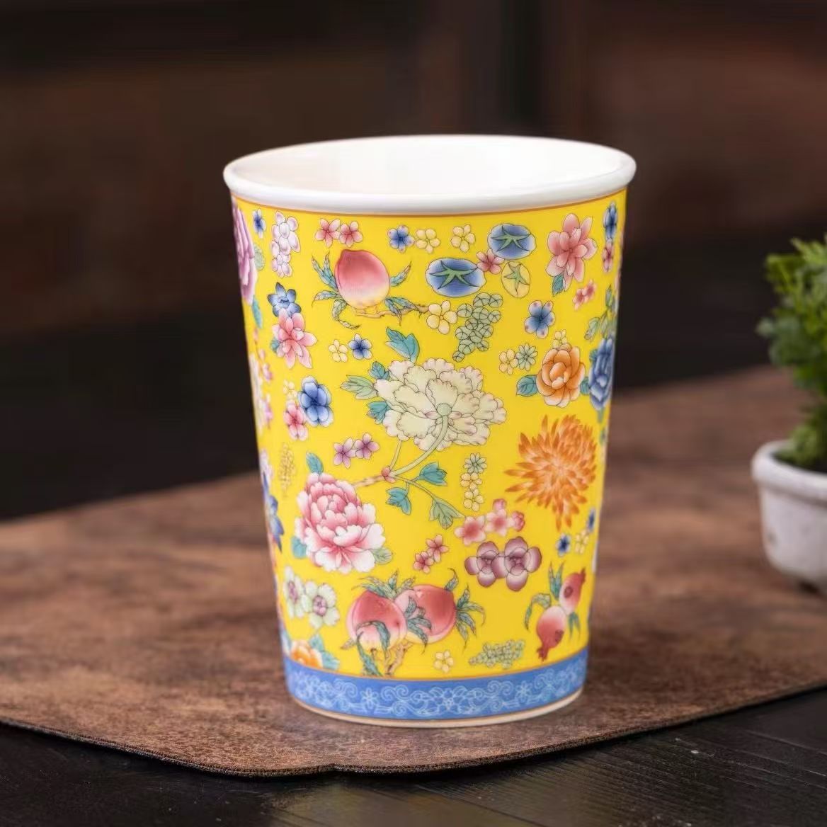 精美陶瓷珐琅可乐杯