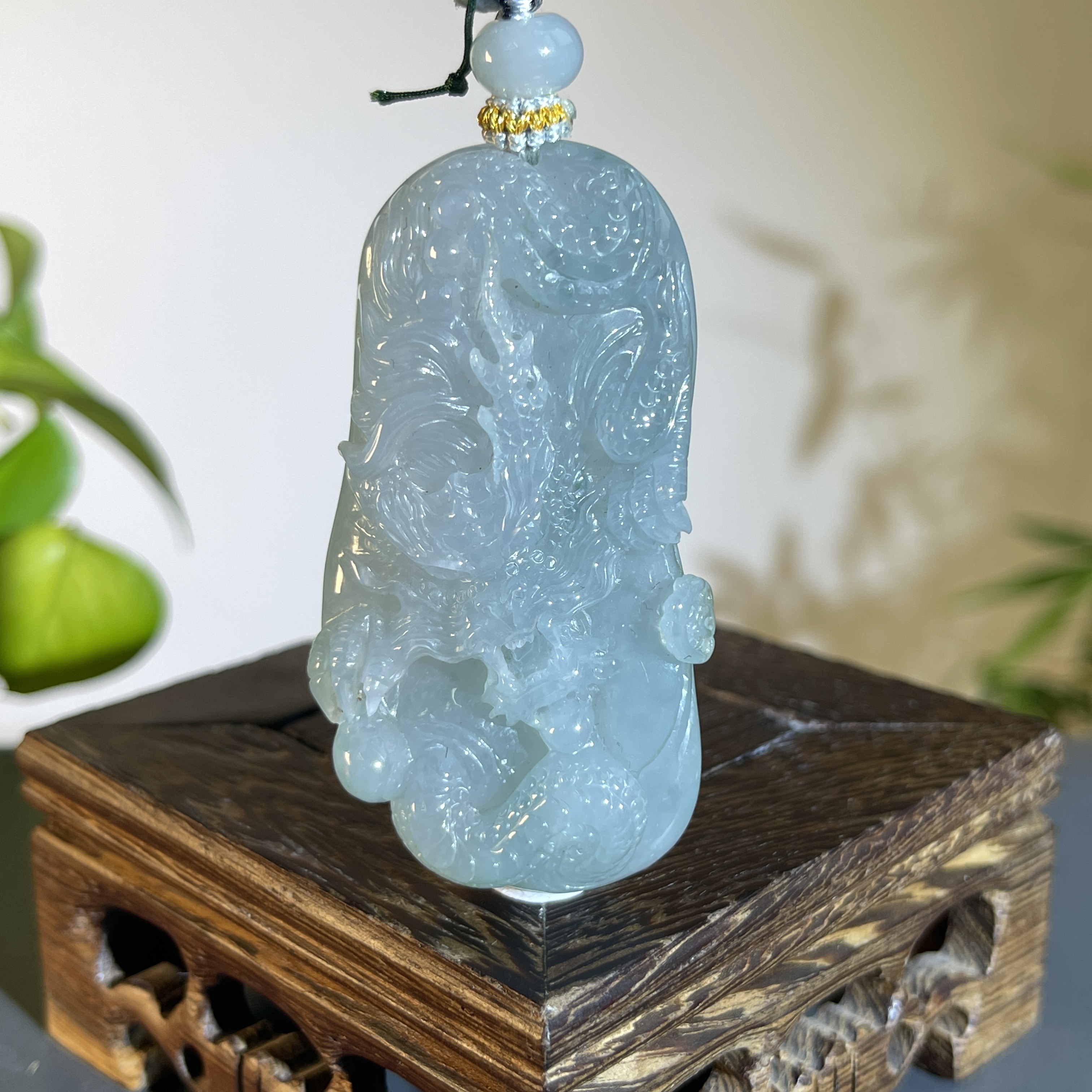 JCW06-124 天然缅甸A货翡翠  龙牌