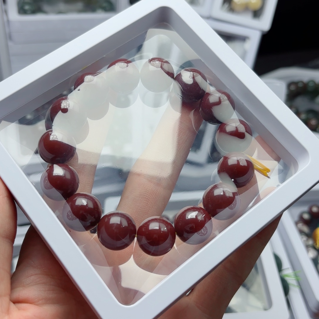 天***玉大理石磁石秦紫玉正紫色2条