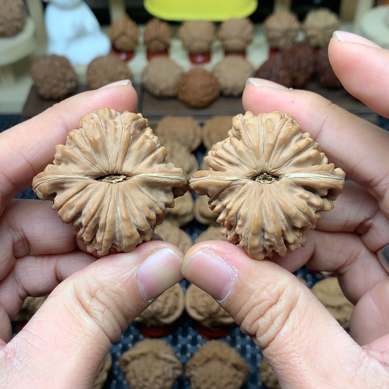 【闪购商品】文玩核桃把件全品46山地四座楼狮子头文玩核桃