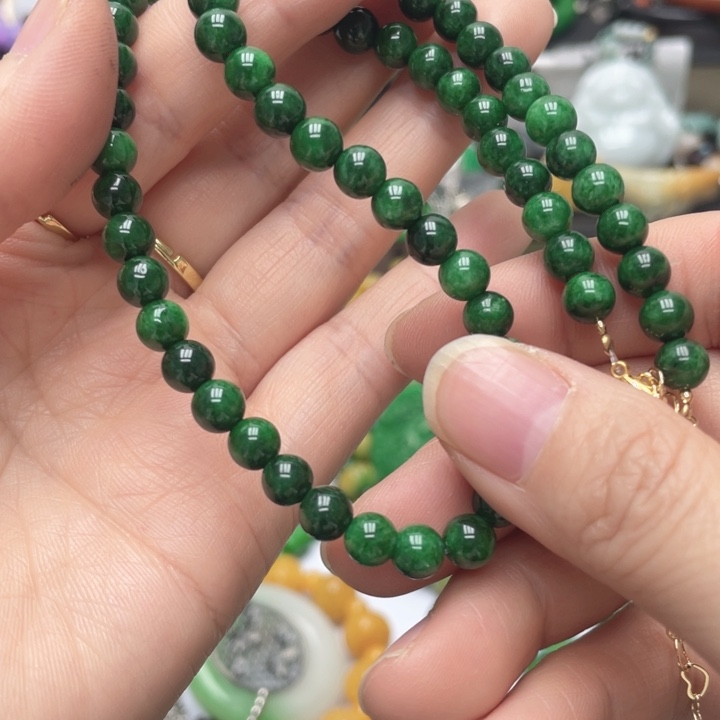 翡翠未镶嵌手链项链16