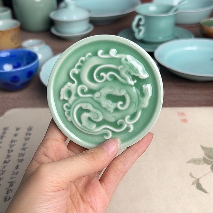 龙泉云间青瓷小米茶器