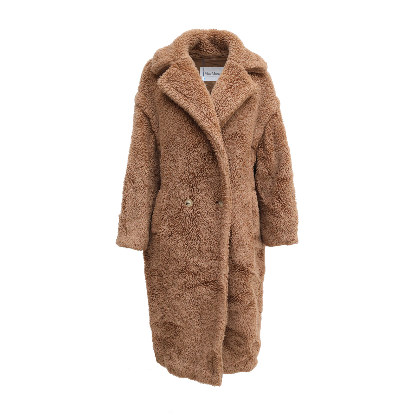 99新 MaxMara -hd小花佳珊P234966788 泰迪Teddy 长款大衣 驼色 S