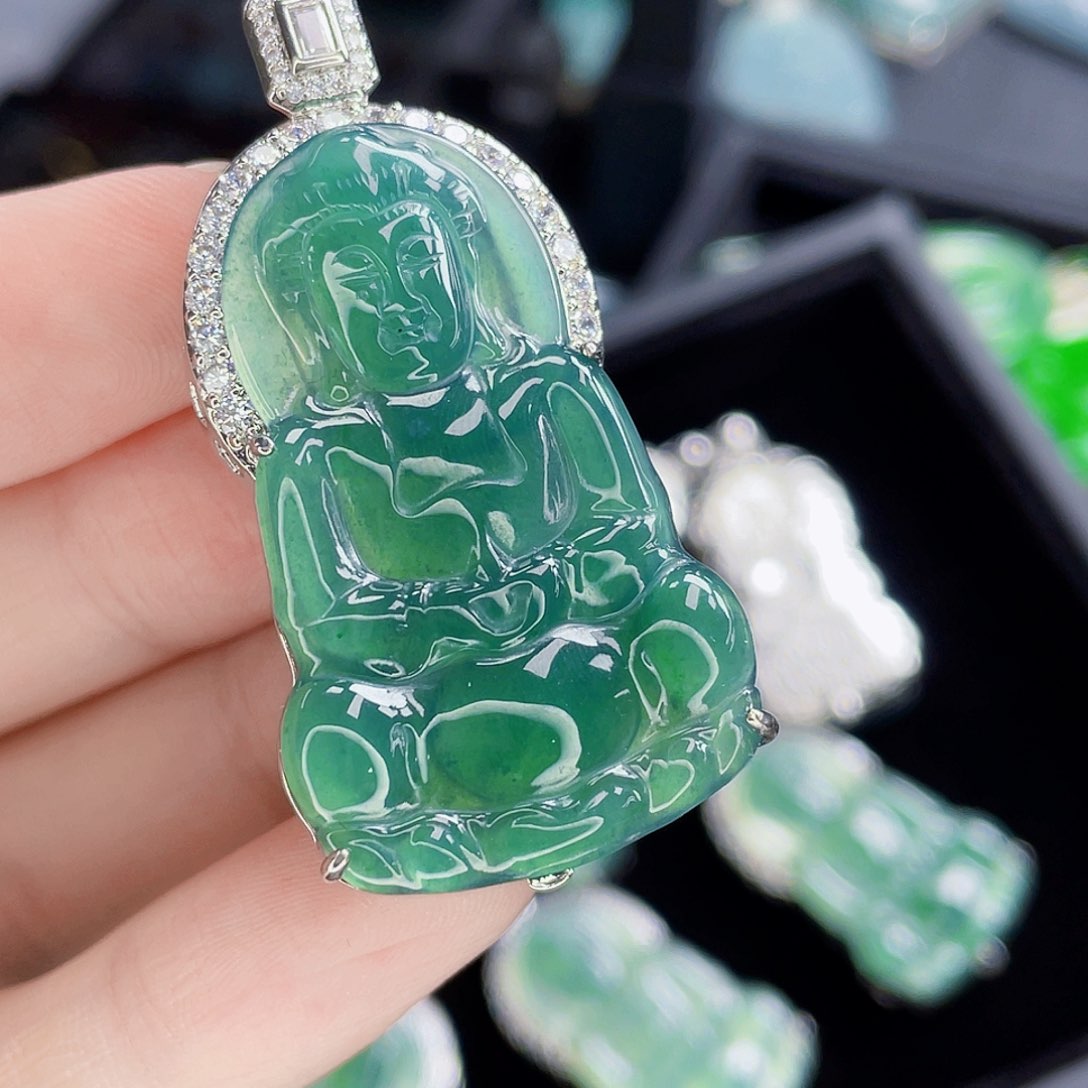 翡翠未镶嵌吊坠(不含链)