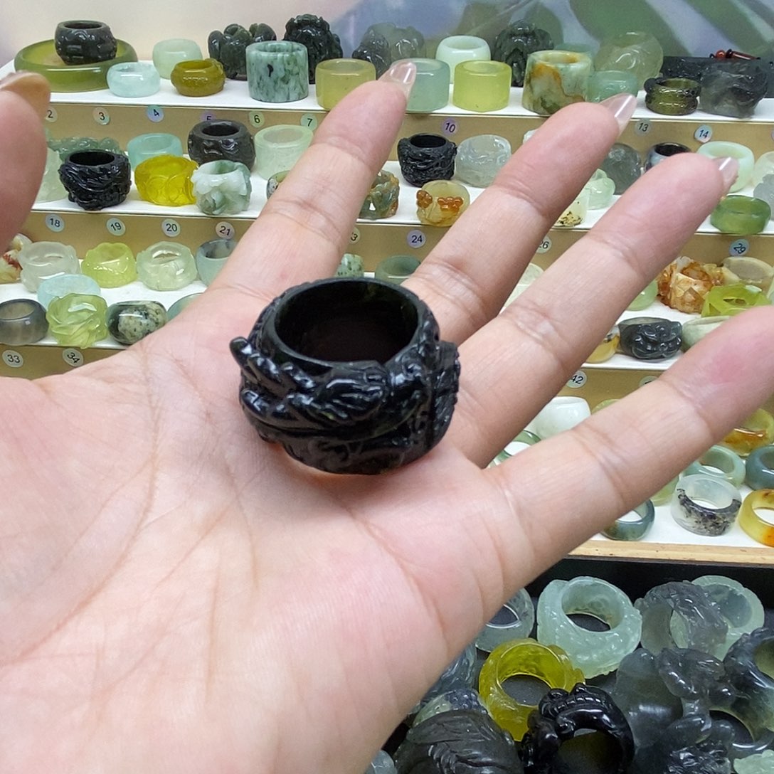 ****️岫玉未镶嵌天然玉石戒指岫玉