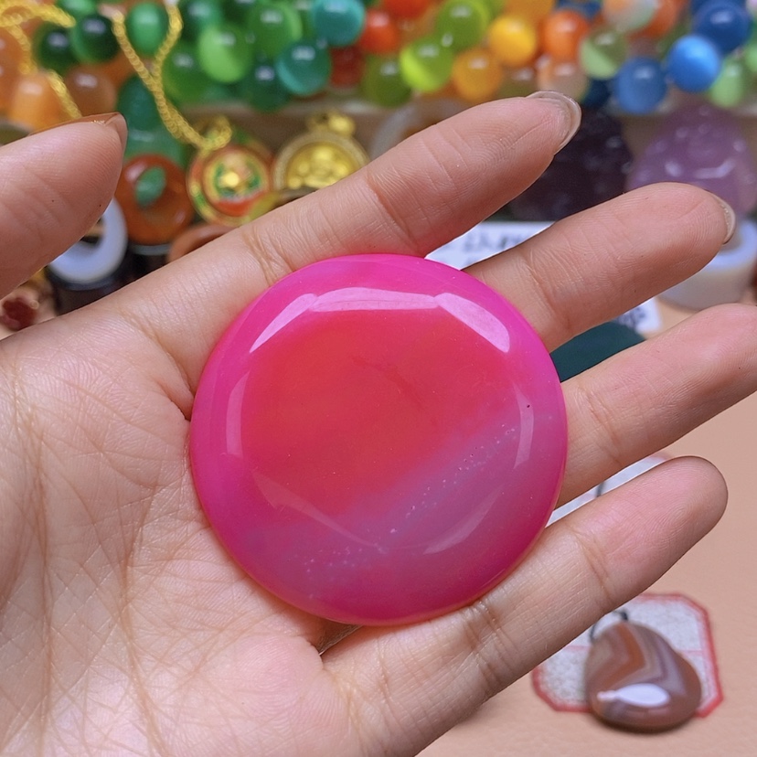 【闪购商品】玛瑙/玉髓颈饰未镶嵌珏*意