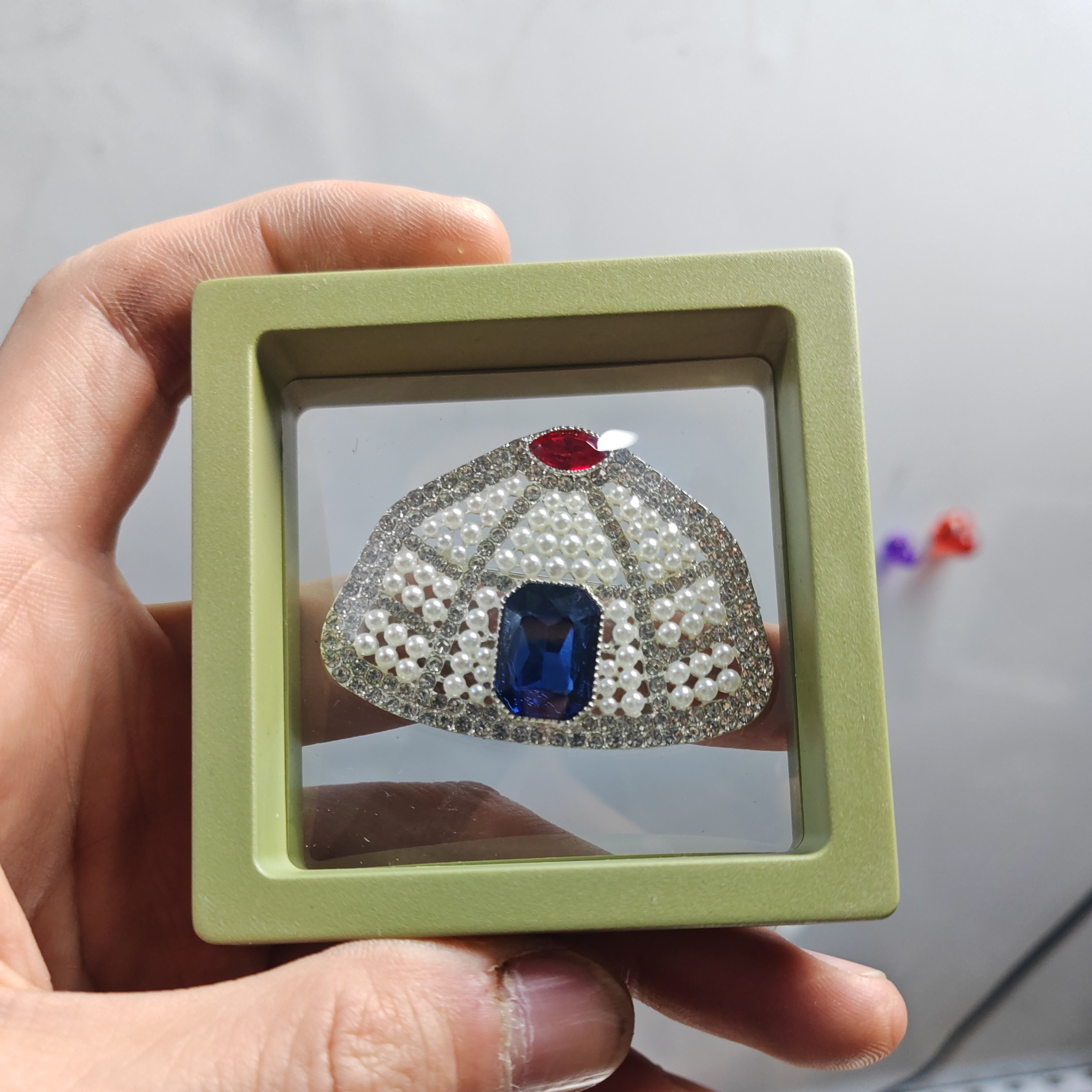 铜合金布艺胸针 蒙古包胸针