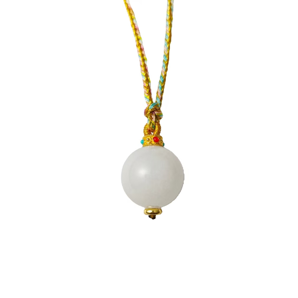 和田玉单珠A46-03赠绳礼盒(多样性发其一)