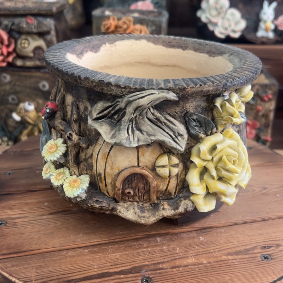 红陶青藤多肉花盆