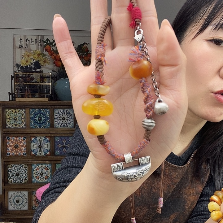 蜜蜡项链未镶嵌项链