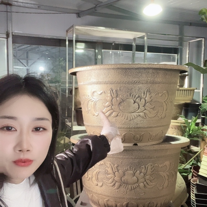 圆形73花盆一个有孔