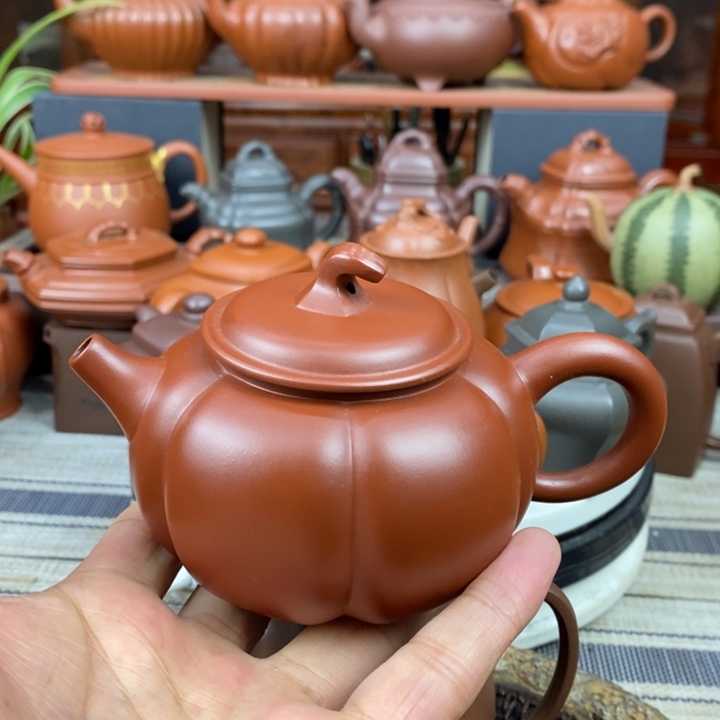 紫砂茶壶南瓜260cc原矿朱泥新年特惠价