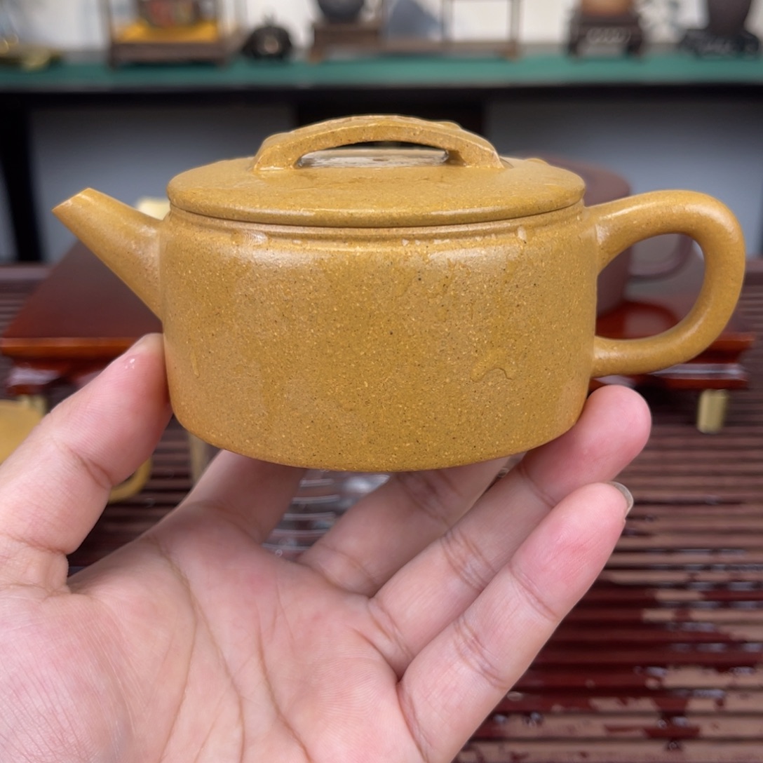 紫砂茶壶170毫升半手工黄金段汉瓦