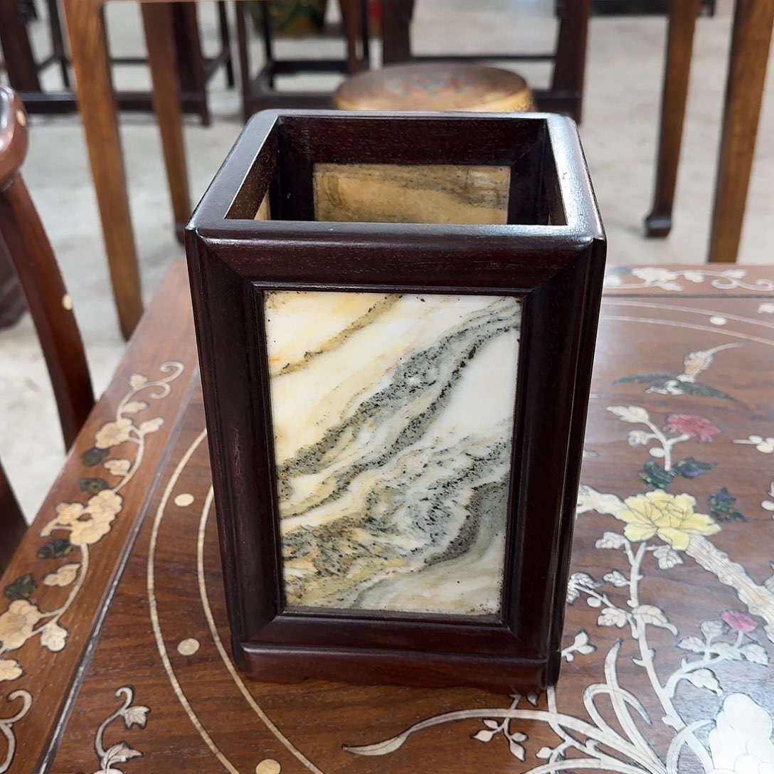 石***友木复古装饰摆件笔筒15/15/22厘米