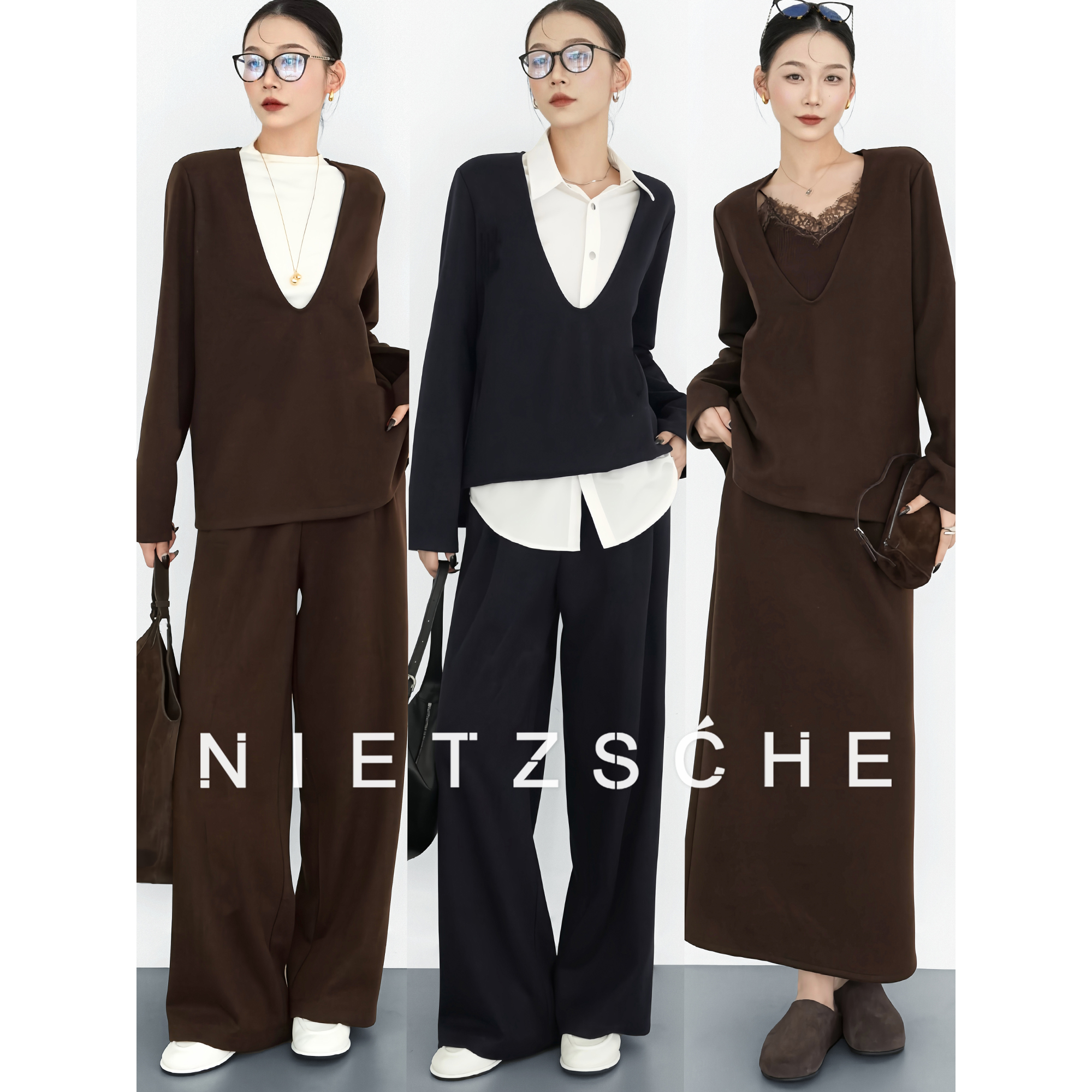 Nietzsche｜纸片人-上衣｜醋酸羊毛 松弛极简显瘦百搭卫衣61985