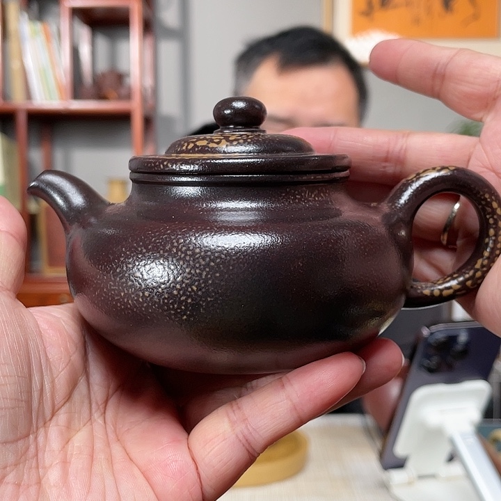 紫泥茶壶古龙窑柴烧深井老紫泥景鼓