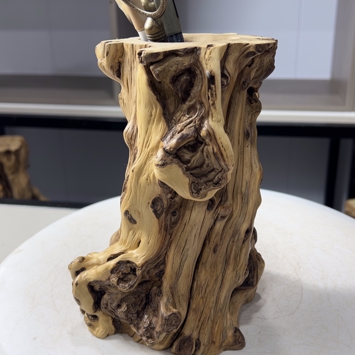 木石榴木榴疤茶桶笔筒